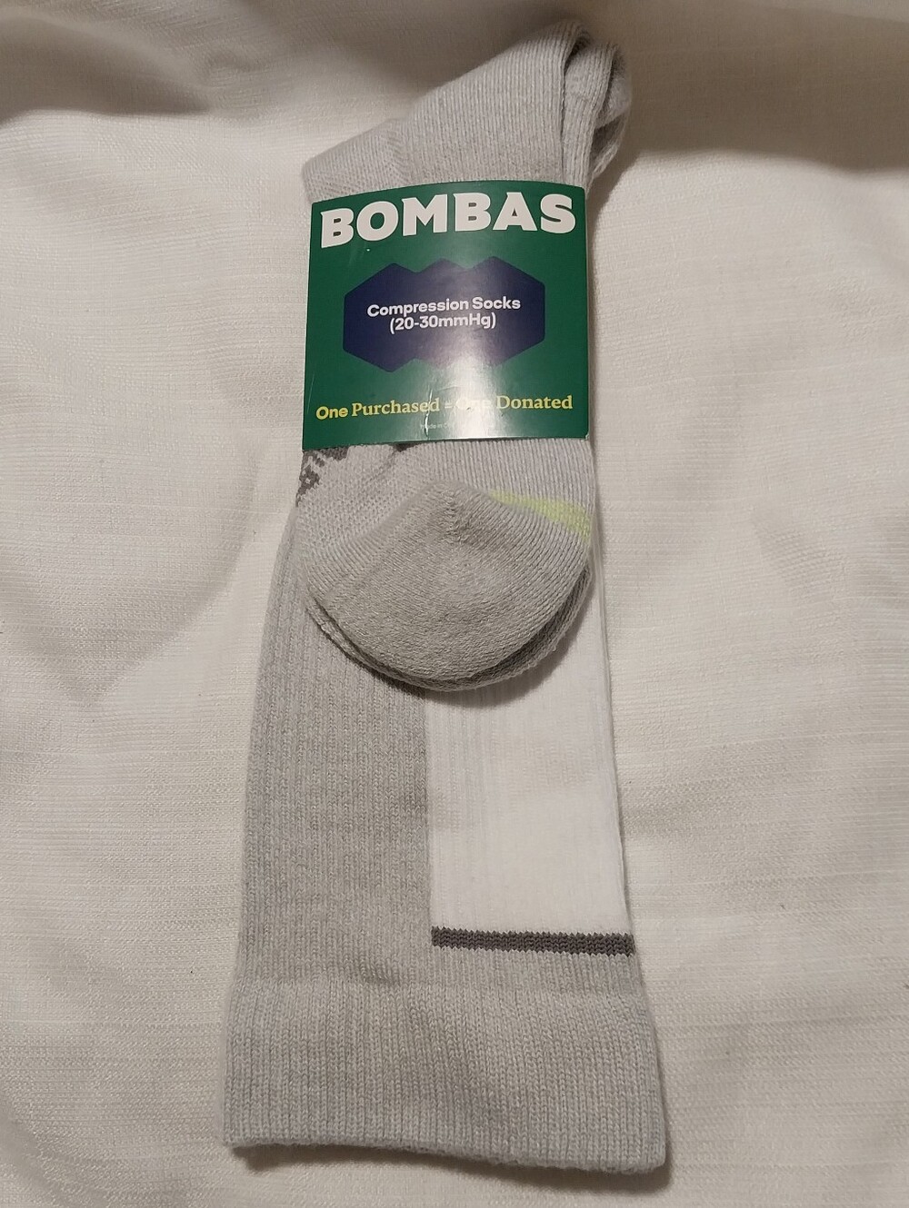 Bombas Gray Compression Socks NWT